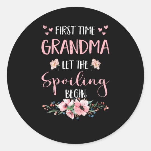Grootouders aanstaande grootouders Grote oma Ronde Sticker (Voorkant)