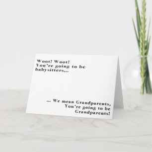 Grootouders Baby Aankondiging Kaart