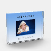 Grootouders baby blauwe foto 1e kleinzoon jongen (Links)