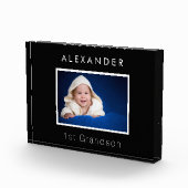 Grootouders baby foto 1e kleinzoon zwart (Rechts)