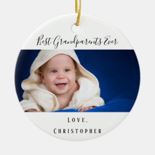 Grootouders baby foto kleinkind keramisch ornament