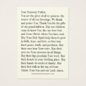 Grootouders Bidden Heilige Kaart Katholiek (Achterkant)