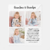 Grootouders Citaat Foto collage Fleece Deken (Voorkant)