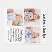 Grootouders Citaat Foto collage Fleece Deken (Voorkant (Horizontaal))
