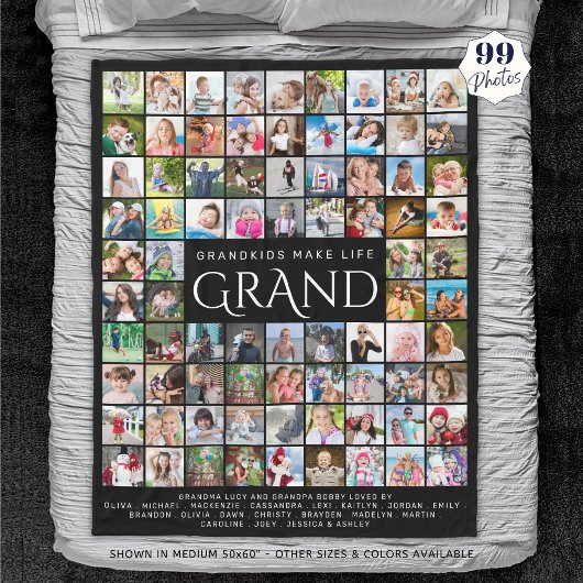 GROOTOUDERS CITEREN GEZEGDE 99 Fotocollage Fleece Deken
