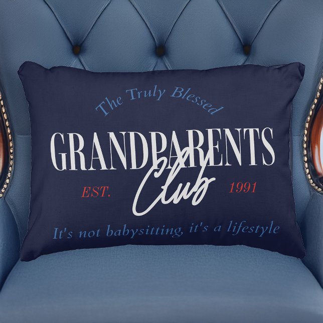 Grootouders Club Nautical Het is een grappige leve Accent Kussen (Grandparents Club pillow)