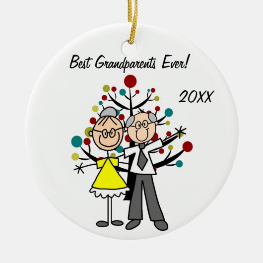 Grootouders Custom Holiday Ornament (Voorkant)