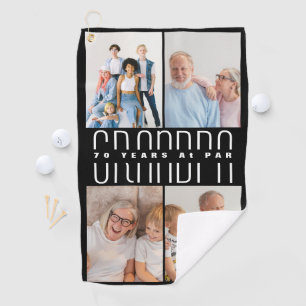Grootouders dag cadeau voor 70 jaar oud golfhanddoek