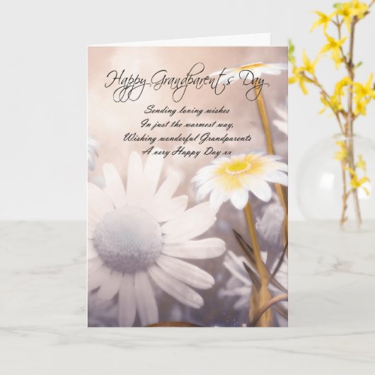Grootouders Dag Kaart - Daisies (Gele Bloem)