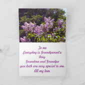 Grootouders Dag-Vlinders op Lila struik Kaart (Binnen)