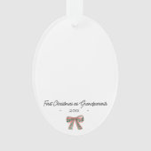 Grootouders Eerste Kerst 2 foto's Ornament (voorkant)