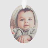 Grootouders Eerste Kerst 2 foto's Ornament (achterkant)