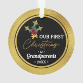 Grootouders eerste kerst acryl cirkel ornament (achterkant)