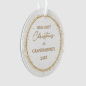 Grootouders eerste kerst gouden kleur Ornament (voorkant)