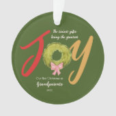 Grootouders Eerste Kerst Keepsake Memento Joy Ornament (voorkant)