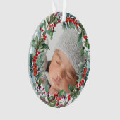 Grootouders Eerste kerstbloemen Foto Ornament (voorkant)
