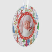 Grootouders Eerste kerstbomen Foto White Ornament (voorkant)