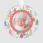 Grootouders Eerste kerstbomen Foto White Ornament (achterkant)