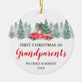 Grootouders eerste kerstfoto keramisch ornament (Voorkant)