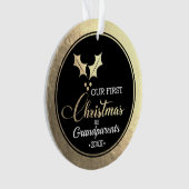 Grootouders Eerste Kerstmis Ornament (voorkant)