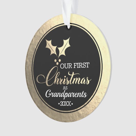 Grootouders Eerste Kerstmis Ornament (voorkant)