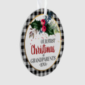 Grootouders Eerste Kerstmis Ornament (voorkant)