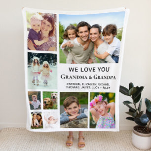 Grootouders Foto collage Fleece Deken