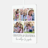 Grootouders Foto Kerst Metalen Ornament (Voorkant links)