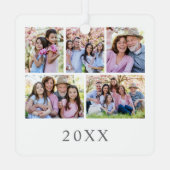 Grootouders Foto Kerst Metalen Ornament (Achterkant)