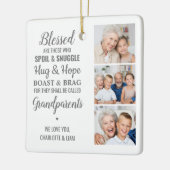 Grootouders Gepersonaliseerde fotocollage Keramisch Ornament (Links)