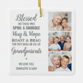 Grootouders Gepersonaliseerde fotocollage Keramisch Ornament (Voorkant)