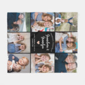 Grootouders Gepersonaliseerde Fotocollage Modern Fleece Deken (Voorkant (Horizontaal))