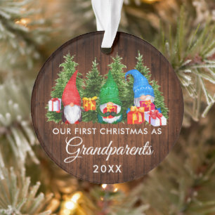 Grootouders Gnomes Wood Trees Ornament