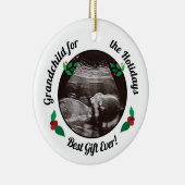 Grootouders Grootkind voor kerstFeestdagen Keramisch Ornament (Rechts)