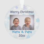 Grootouders Grootkinderen Kerst 2024 Foto Ornament (achterkant)