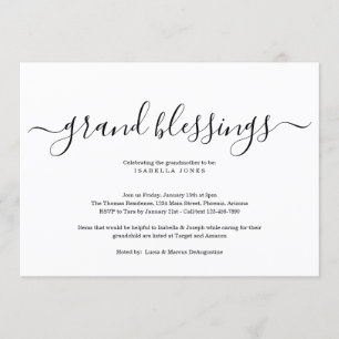 Grootouders, grootmoeder, grootbaby-Baby shower Kaart