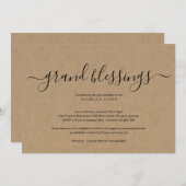 Grootouders, grootmoeder, grootbaby-Baby shower Kaart (Voorkant / Achterkant)