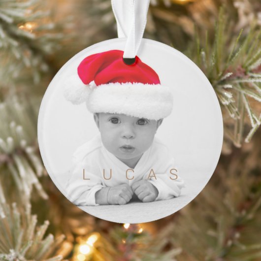 Grootouders Joy Foto Monogram Vakantie Ornament (Boom)