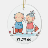 Grootouders Keramisch Ornament (Links)