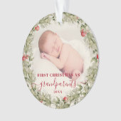 Grootouders kerstcadeau eerste grootmoeder ornament (voorkant)