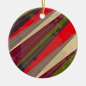 Grootouders met kerstcadeaucirkel keramisch ornament (Voorkant)