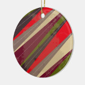 Grootouders met kerstcadeaucirkel keramisch ornament (Links)