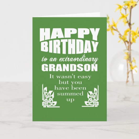 Grootouders naar kleinzoon gelukkige verjaardag kaart (Gele Bloem)