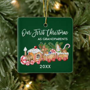 Grootouders Onze eerste kerstontbijt Keramisch Ornament