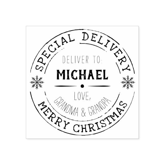 Grootouders op maat 	rubberstempel (Afrduk)