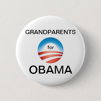 Grootouders stemmen Obama Ronde Button 5,7 Cm
