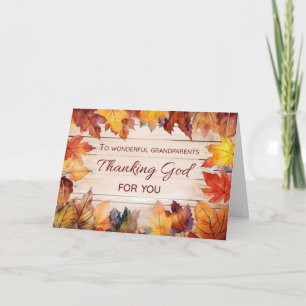 Grootouders Thanksgiving zegeningen Kaart
