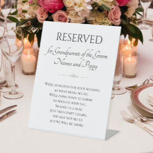 Grootouders van het Groom Memorial in de hemel bru Reclamebord Met Voetstuk