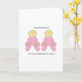 Grootouders voor tweeling gefeliciteerd kaart (Gele Bloem)