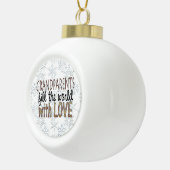 Grootouders Word art Holiday-versiering Keramische Bal Ornament (Rechts)